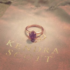 Kendra Scott Rose Gold Ring with purple stone